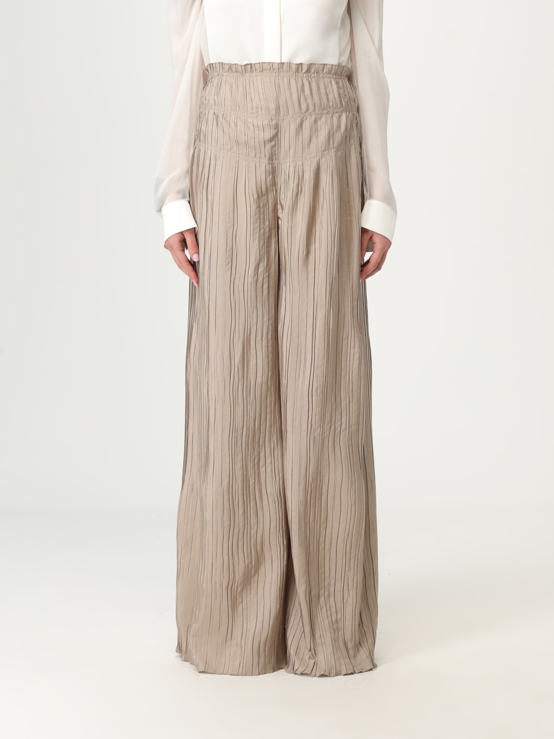 ALBERTA FERRETTI PANTS: Alberta Ferretti women's dress, Beige - Img 1