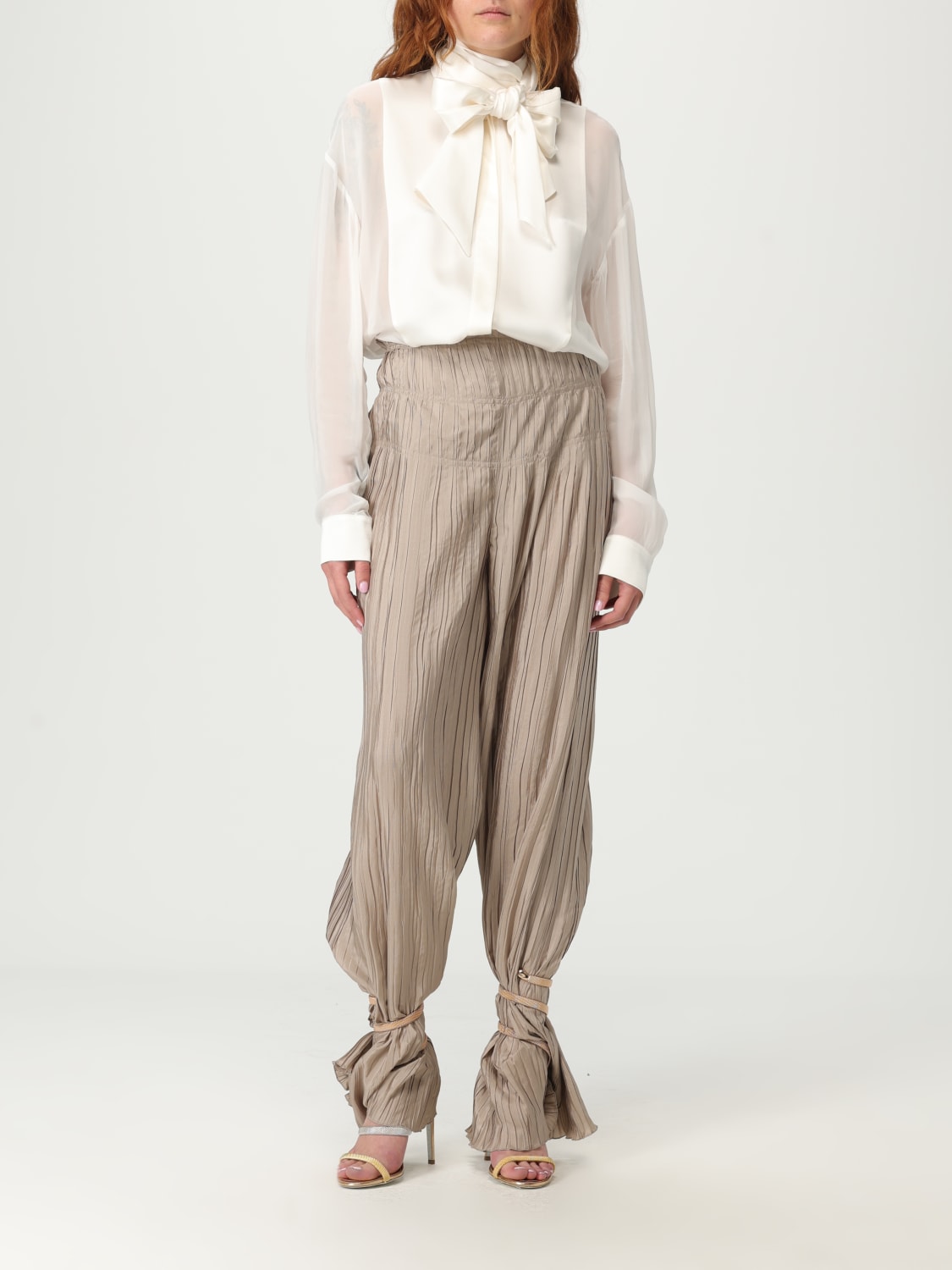 ALBERTA FERRETTI PANTS: Alberta Ferretti women's dress, Beige - Img 2