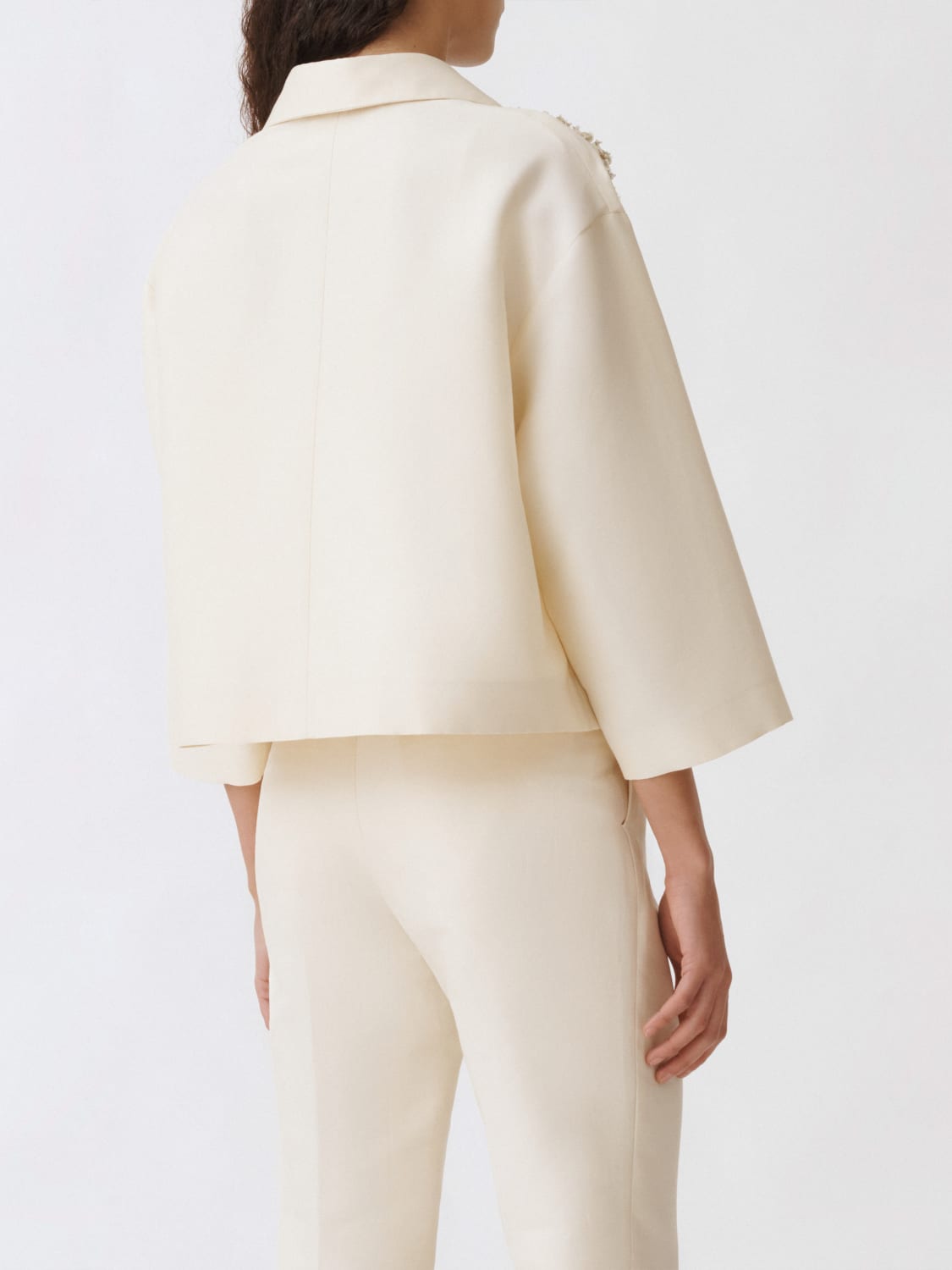 ジャケット FABIANA FILIPPI Woman Jacket White CTD265F247L303 0149 Fabiana Filippi Linen Jacket in White