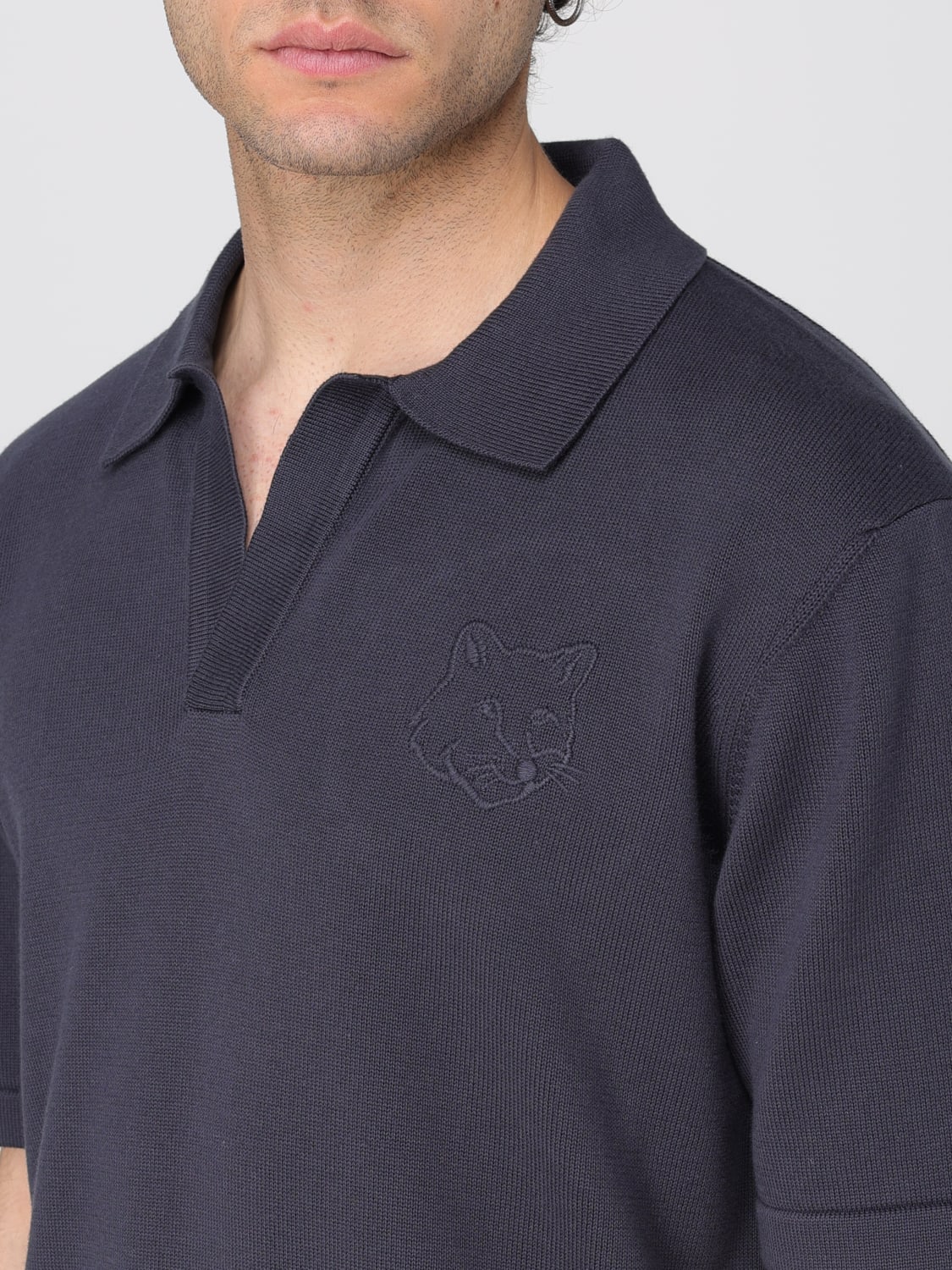 MAISON KITSUNÉ POLO: Polo hombre Maison KitsunÉ, Gris - Img 3