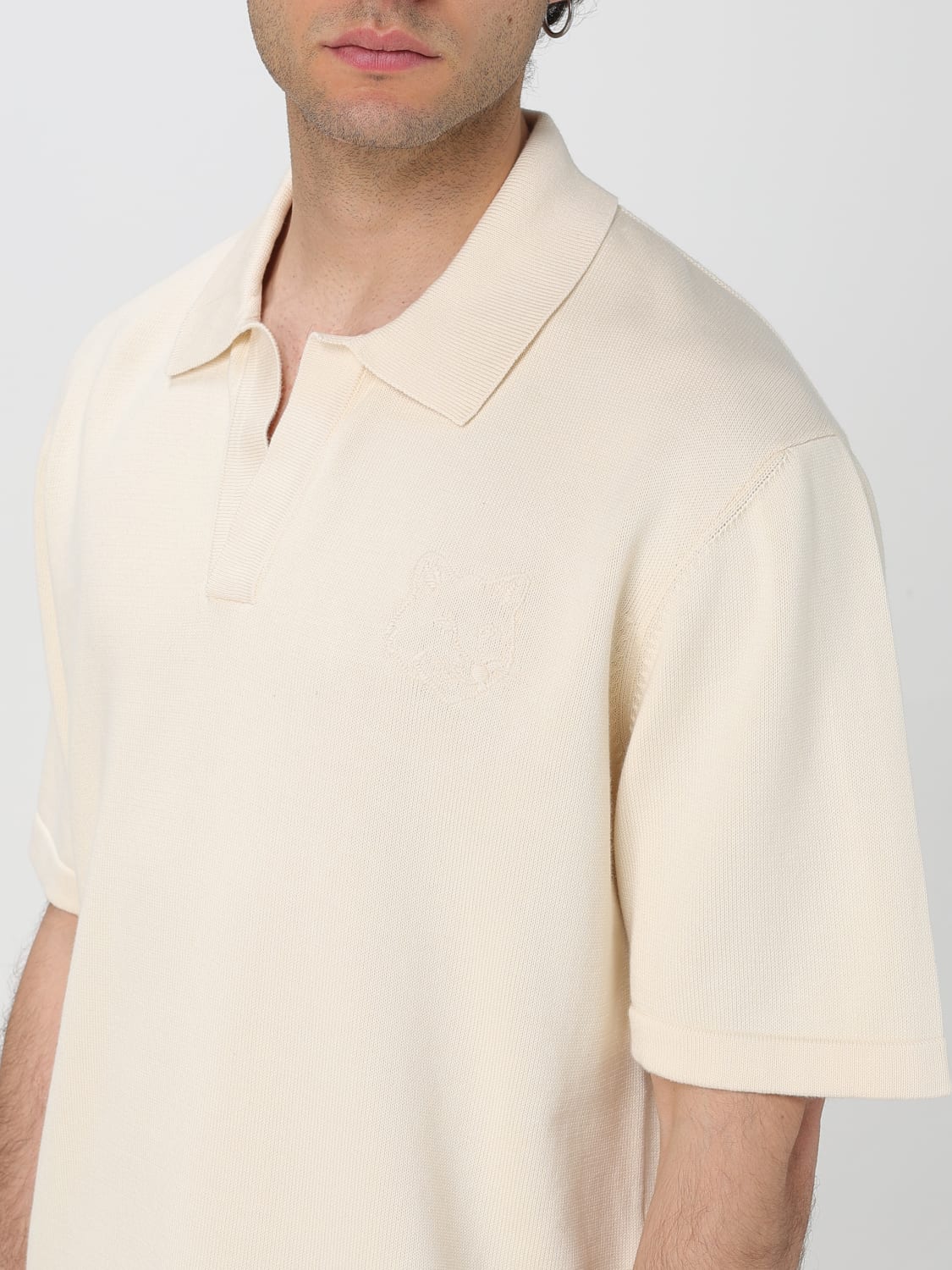 MAISON KITSUNÉ POLO: Polo hombre Maison KitsunÉ, Beige - Img 3