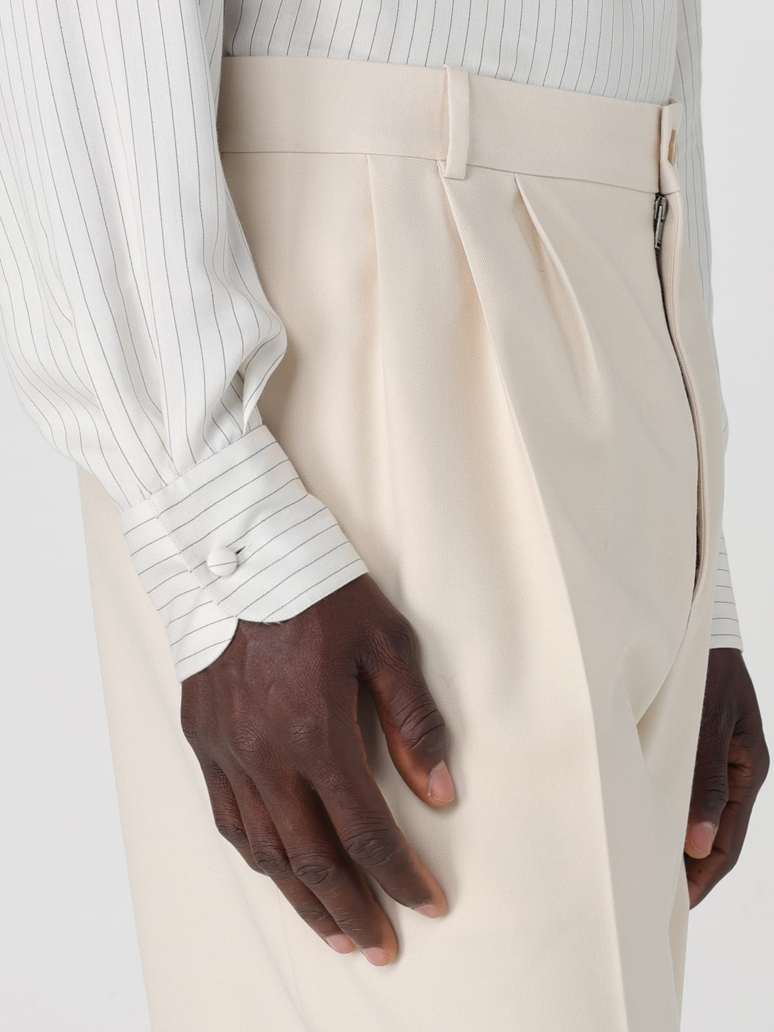 SAINT LAURENT: Pants men - White | Saint Laurent pants