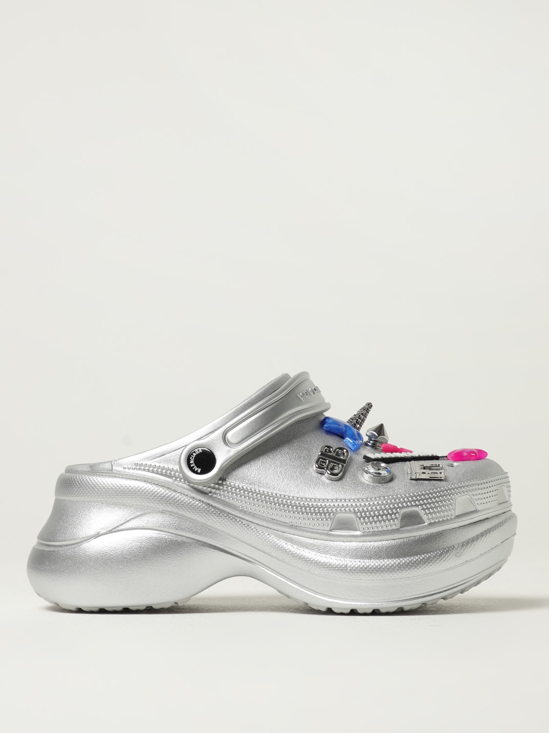 BALENCIAGA SHOES: Loafers woman Balenciaga, Silver - Img 1