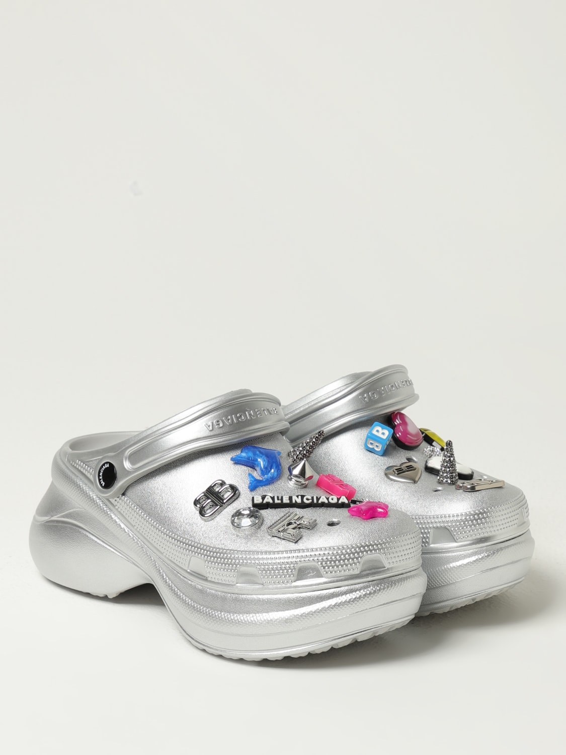 BALENCIAGA SHOES: Loafers woman Balenciaga, Silver - Img 2