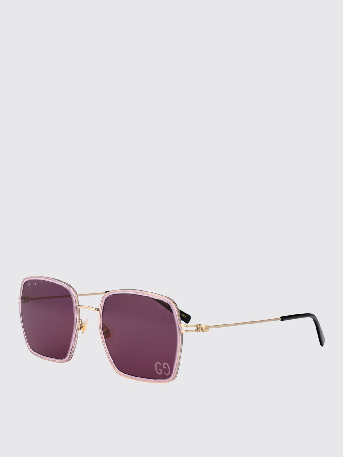 GUCCI OCCHIALI DA SOLE: Occhiali da sole GG1848S Gucci in metallo ed acetato , Rosa - Img 1