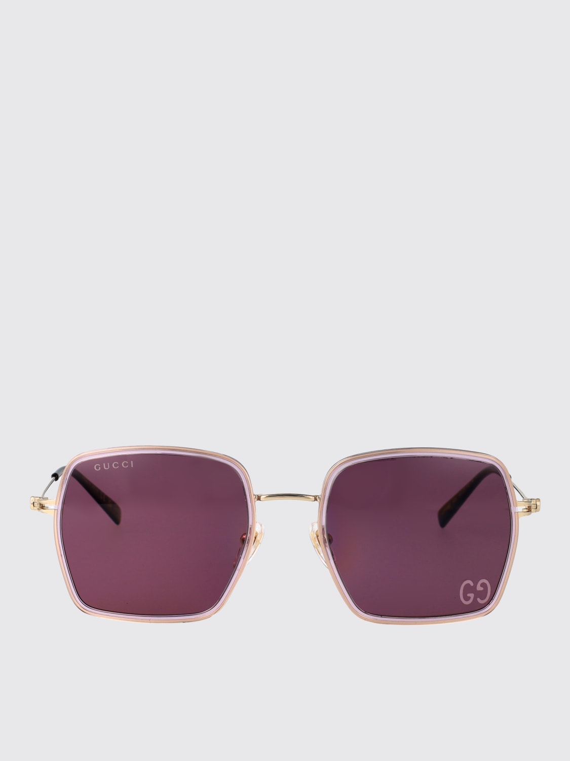 GUCCI OCCHIALI DA SOLE: Occhiali da sole GG1848S Gucci in metallo ed acetato , Rosa - Img 2