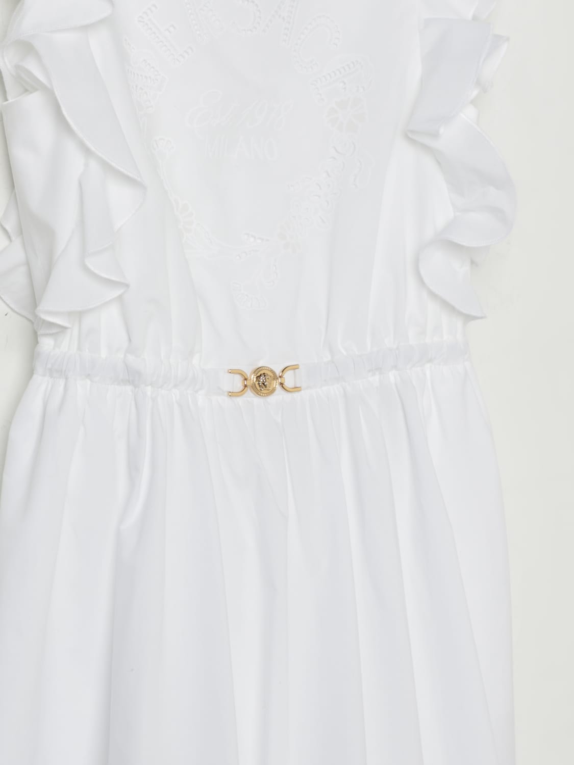 VERSACE DRESS: Dress kids Versace, White - Img 3