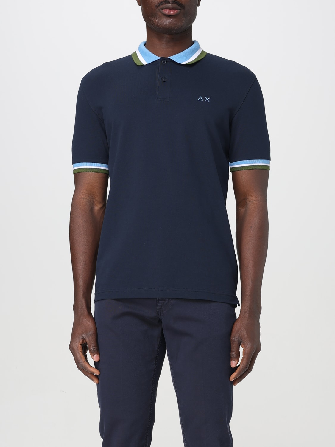 SUN68 POLO: Polo SUN68 in cotone , Blue - Img 1