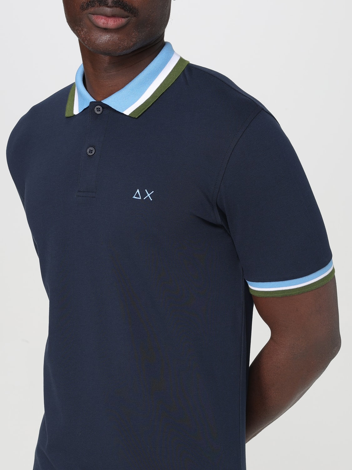 SUN68 POLO: Polo SUN68 in cotone , Blue - Img 3