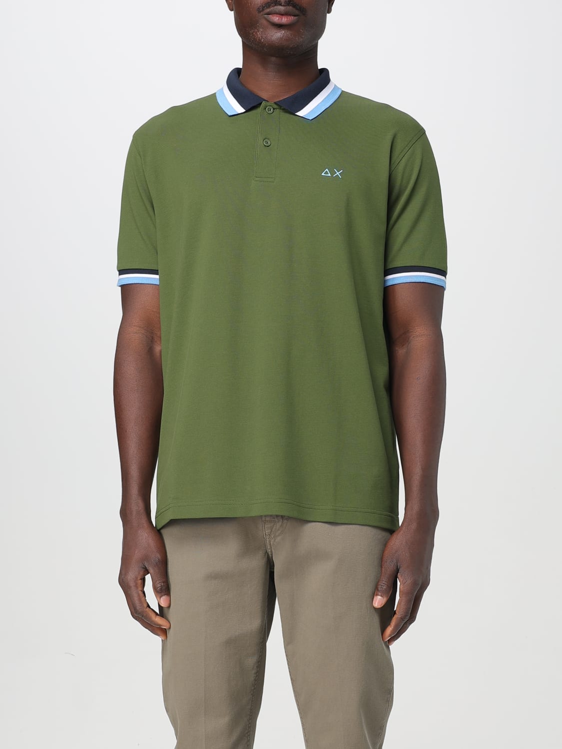 SUN68 POLO: Polo SUN68 in cotone , Verde - Img 1
