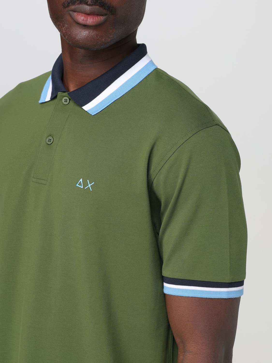 SUN68 POLO: Polo SUN68 in cotone , Verde - Img 3