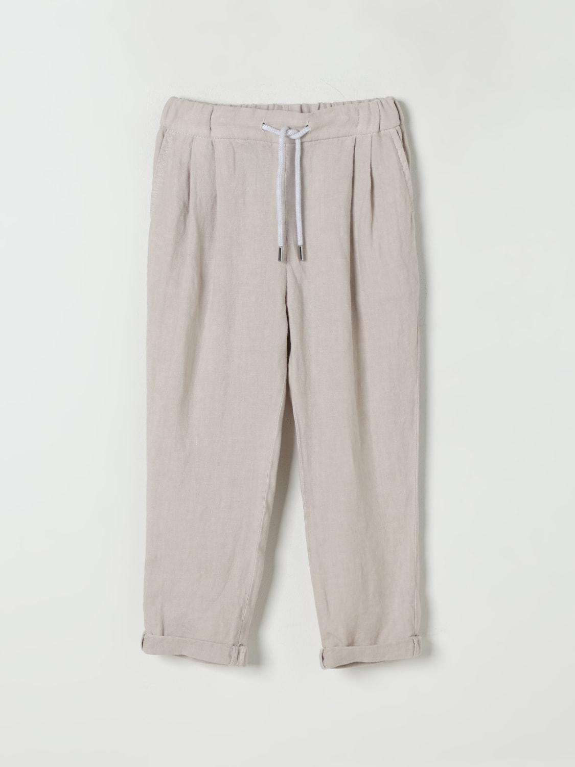 BRUNELLO CUCINELLI БРЮКИ: Брюки Детское Brunello Cucinelli, Бежевый - Img 1