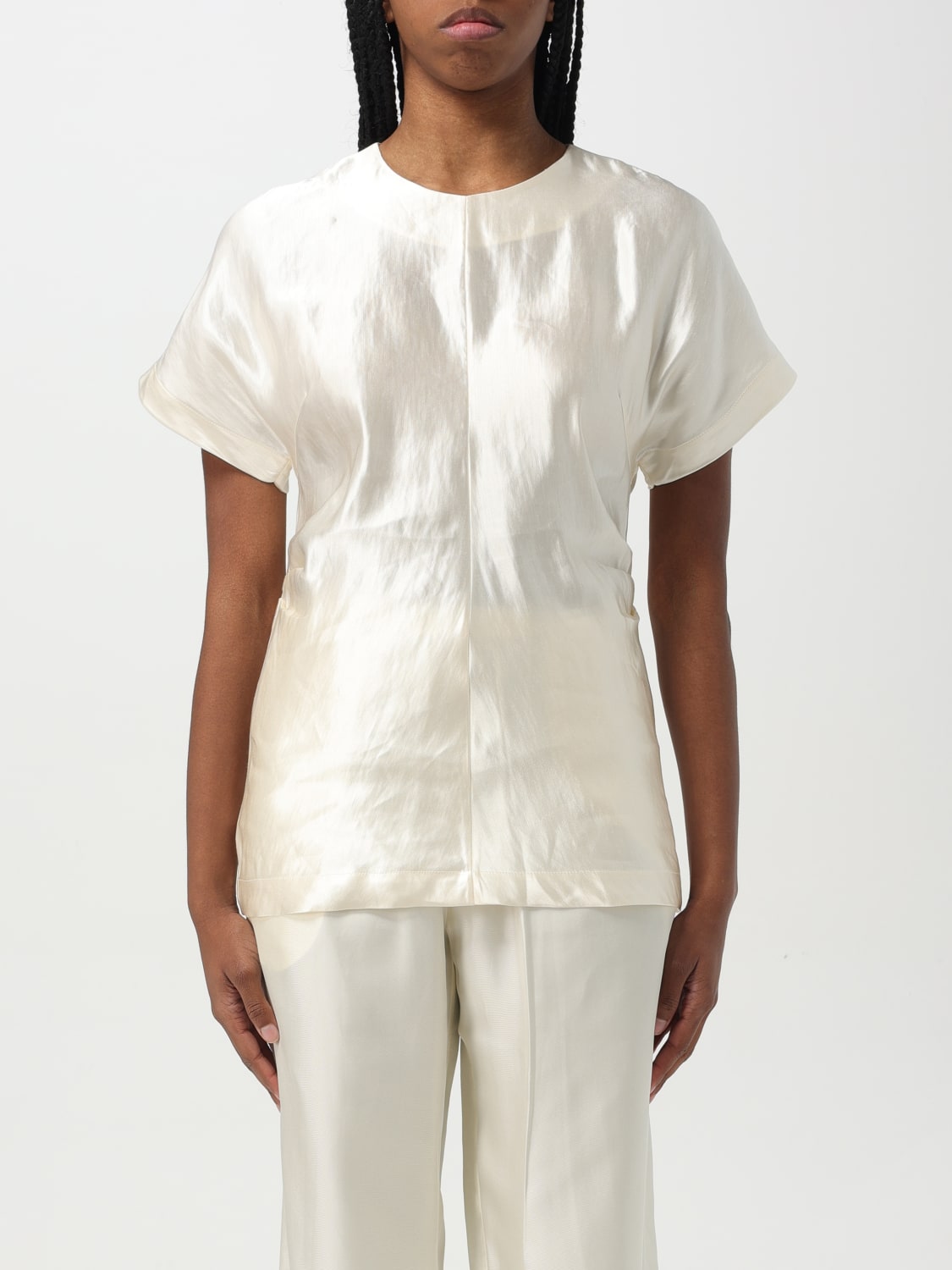 LOU LOU STUDIO TOP: Canotta basic Lou Lou Studio in misto cotone , Bianco - Img 1