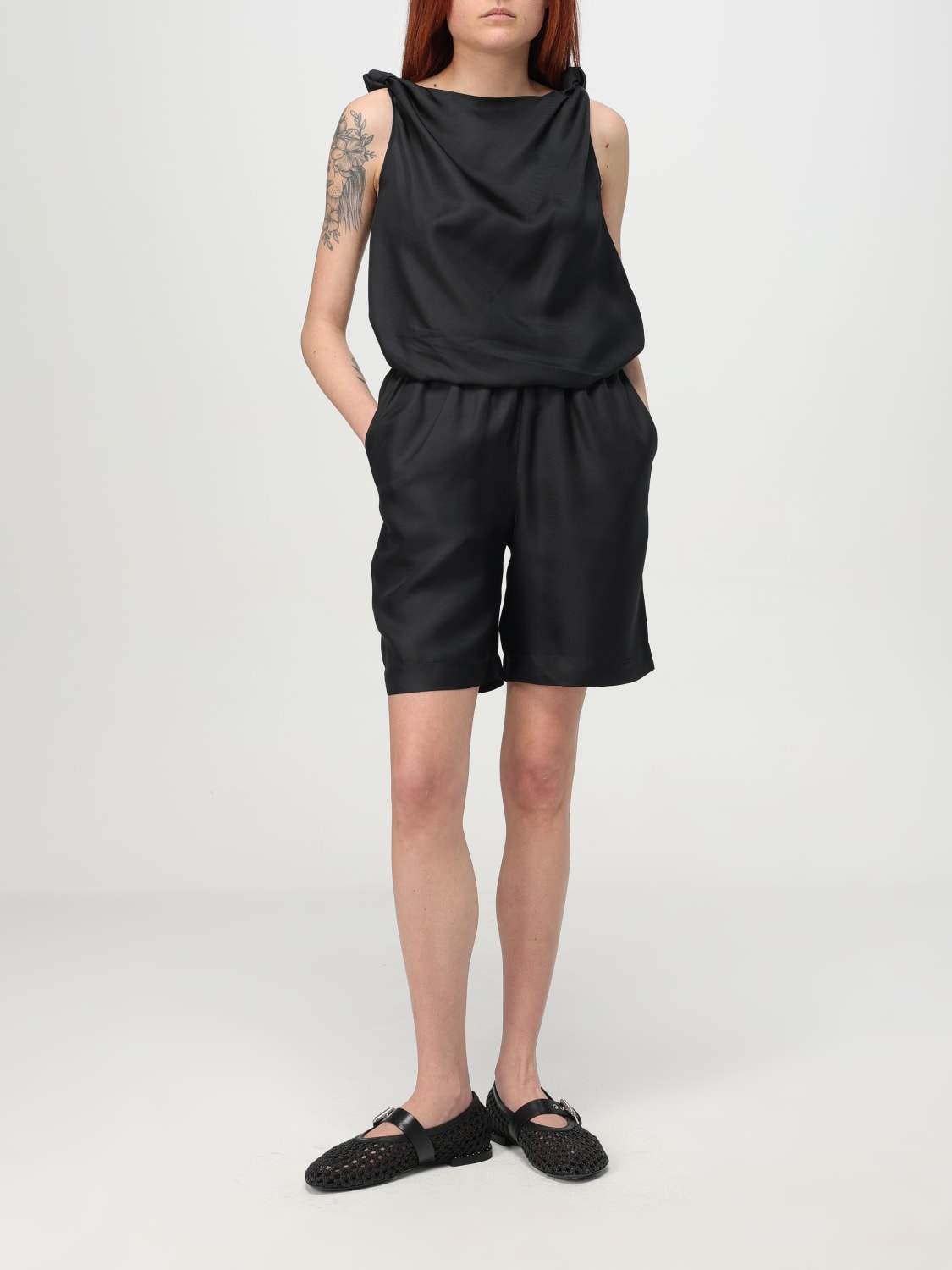 LOU LOU STUDIO TOP: Top Lou Lou Studio in misto seta , Nero - Img 2