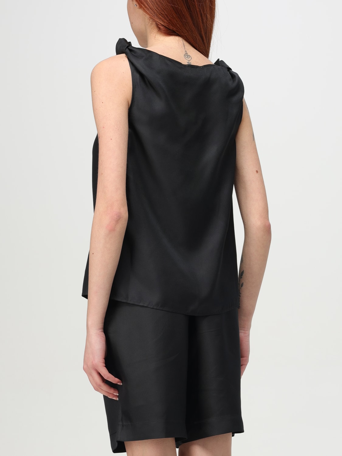 LOU LOU STUDIO TOP: Top Lou Lou Studio in misto seta , Nero - Img 3