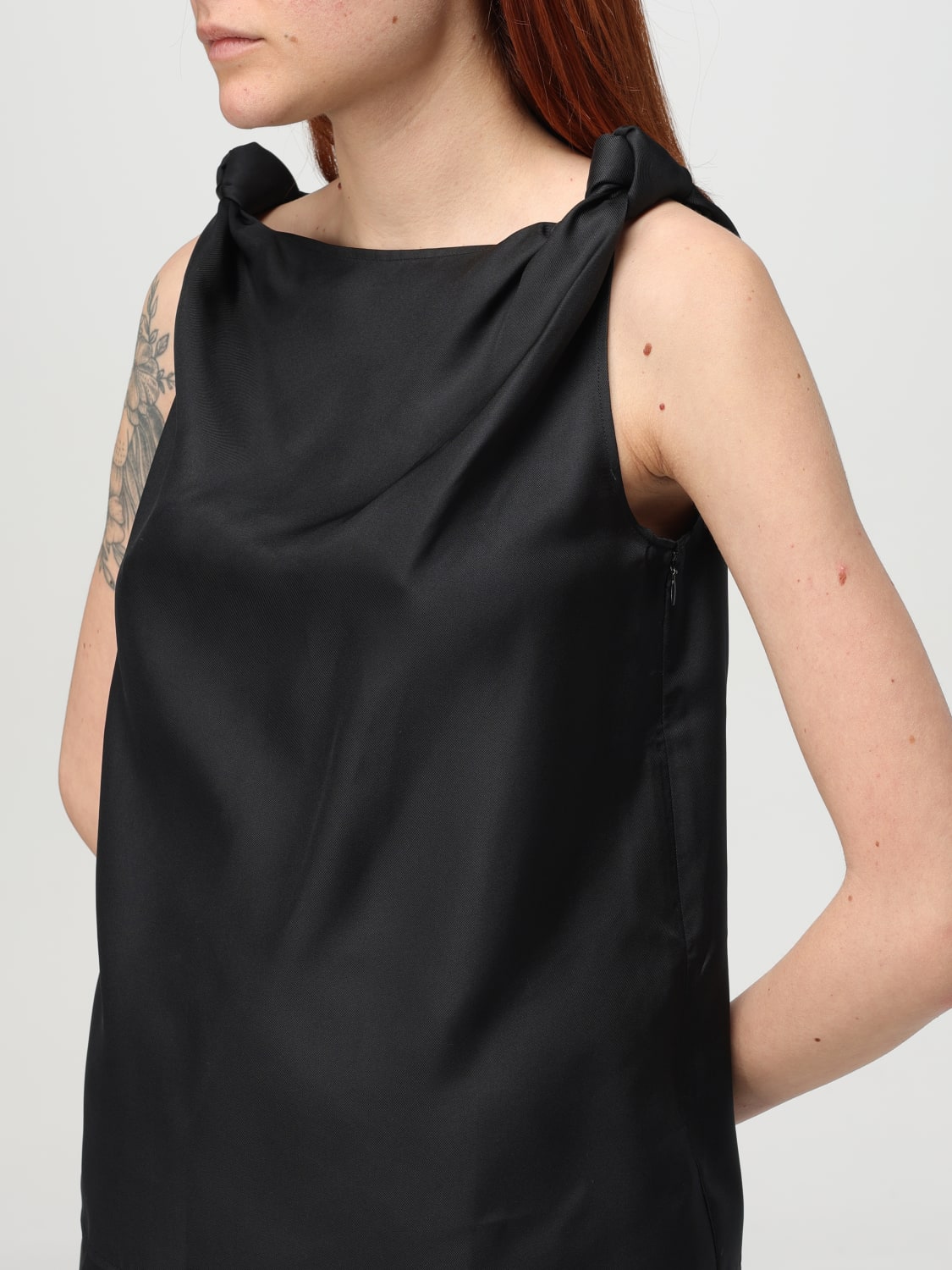 LOU LOU STUDIO TOP: Top Lou Lou Studio in misto seta , Nero - Img 4