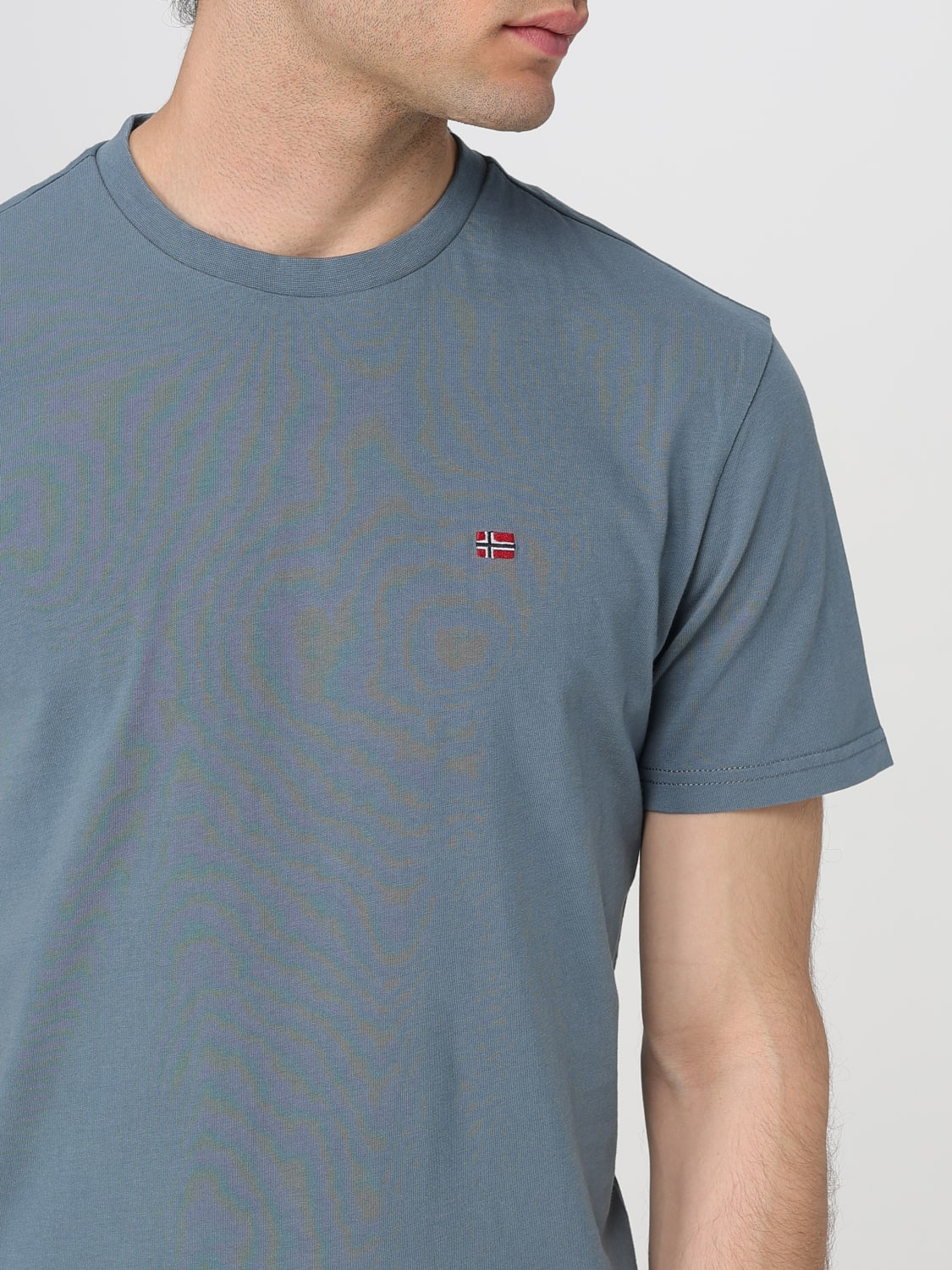 Tシャツ・カットソー NAPAPIJRI Men T-shirt Blue NP0A4H8D 176 NAPAPIJRI: T-shirt men - Blue 1 | Napapijri t-shirt NP0A4H8D