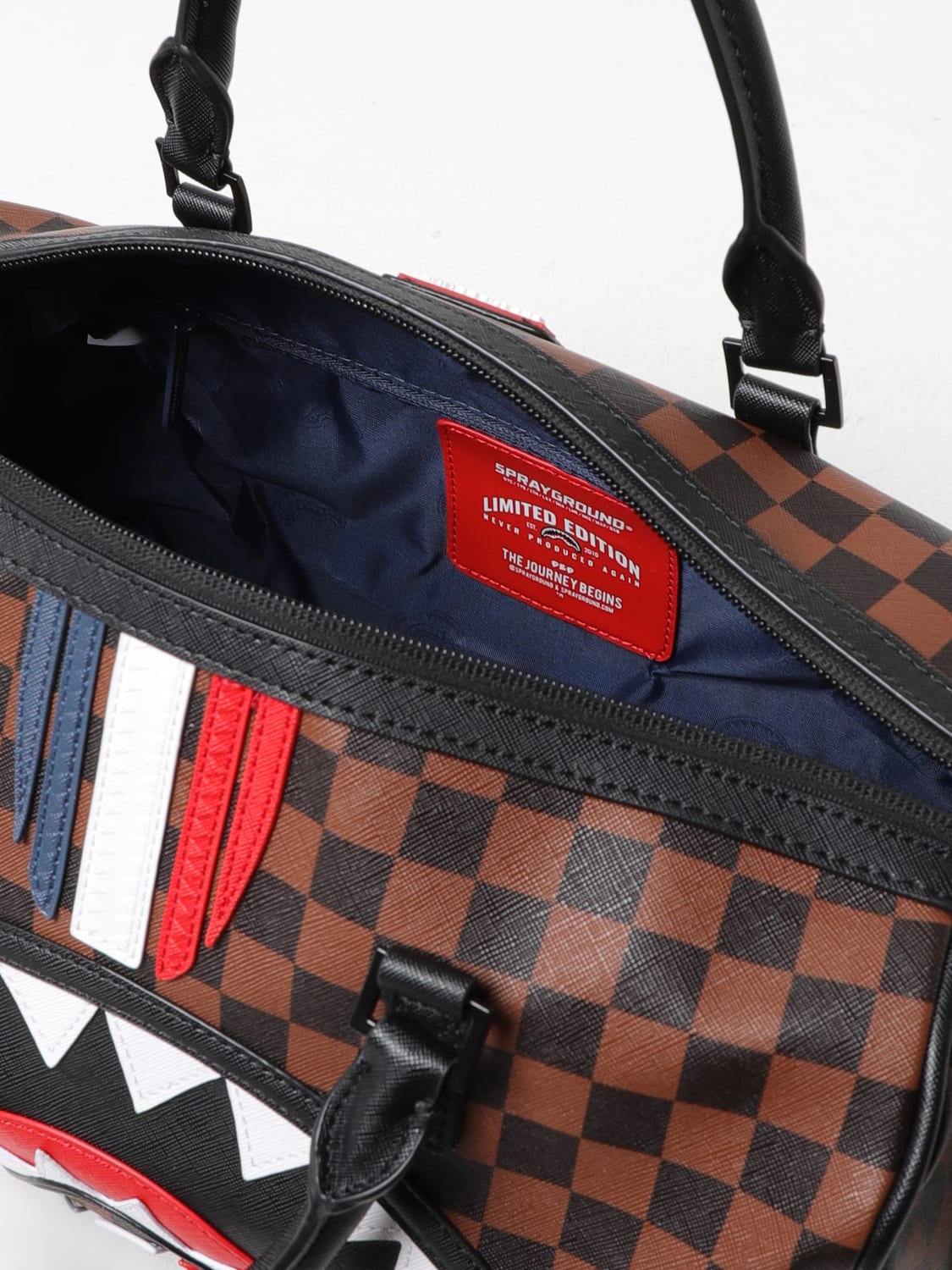 SPRAYGROUND BORSA A MANO: Bauletto Peeking Character Check Sprayground, Fantasia - Img 4