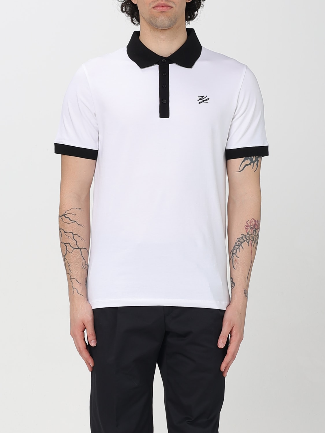 KARL LAGERFELD POLO SHIRT: Polo shirt men Karl Lagerfeld, White - Img 1