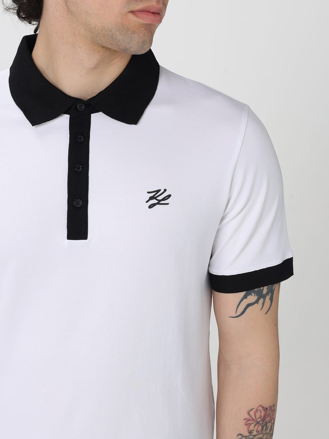 KARL LAGERFELD POLO SHIRT: Polo shirt men Karl Lagerfeld, White - Img 3