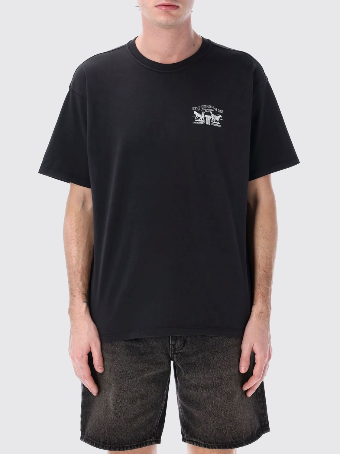 LEVI'S T-SHIRT: T-shirt Levi's in cotone con logo , Nero - Img 1
