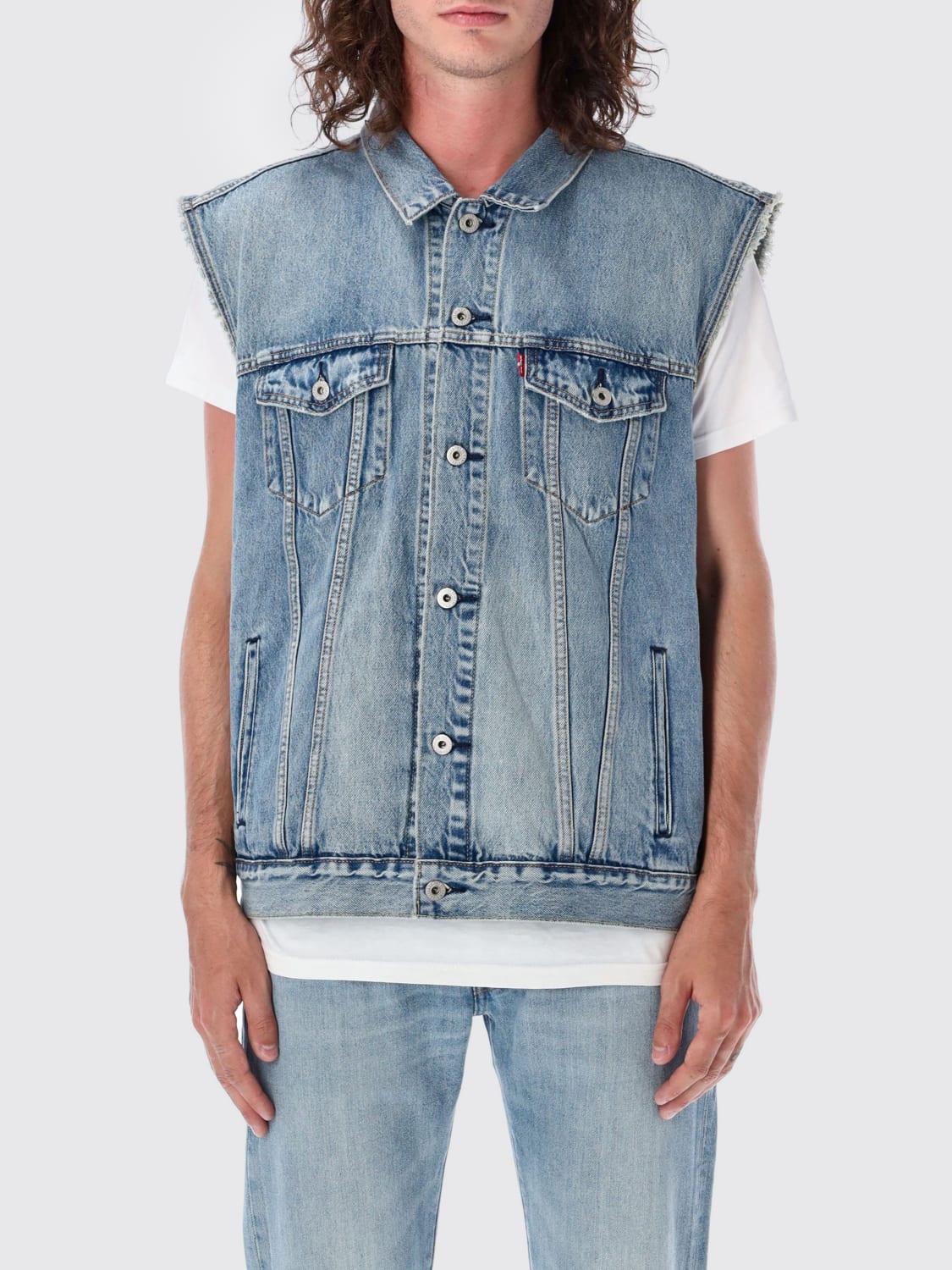 LEVI'S JACKET: Levi's sleeveless denim vest, Blue - Img 1