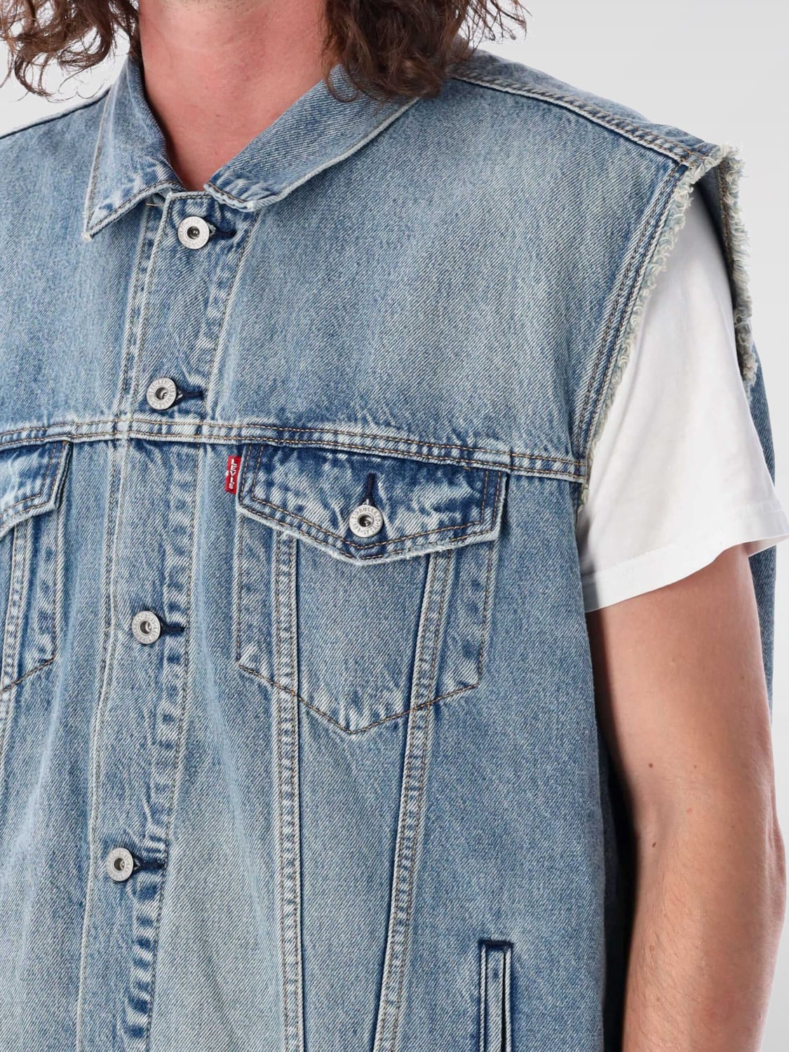 LEVI'S JACKET: Levi's sleeveless denim vest, Blue - Img 3
