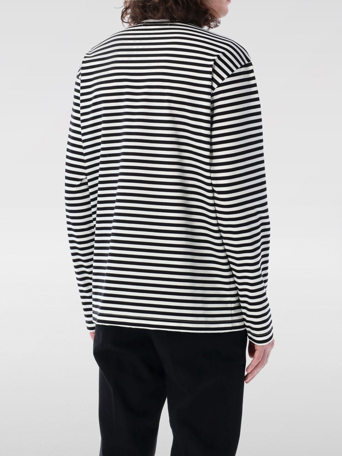 JUNYA WATANABE T-SHIRT: T-shirt in cotone a righe Junya Watanabe, Nero - Img 2