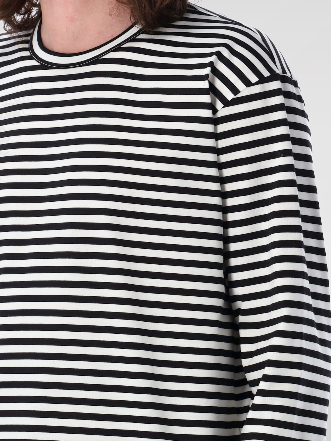 JUNYA WATANABE T-SHIRT: T-shirt in cotone a righe Junya Watanabe, Nero - Img 3