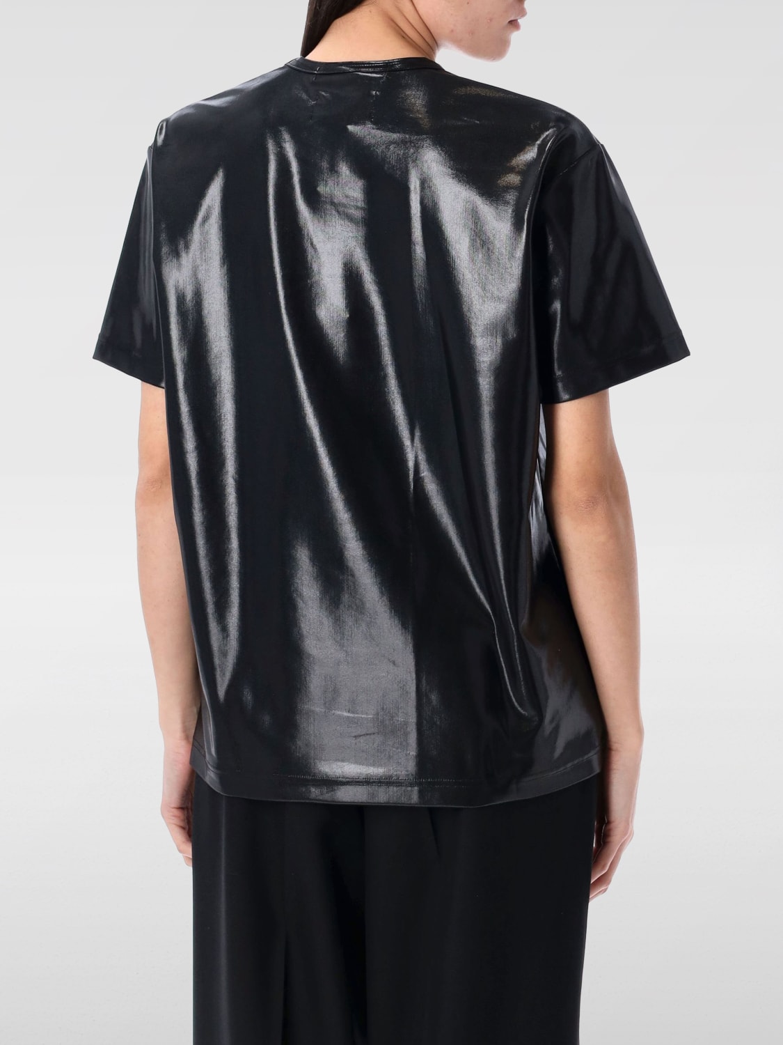 JUNYA WATANABE T-SHIRT: T-shirt in poliestere stampata Junya Watanabe, Nero - Img 2