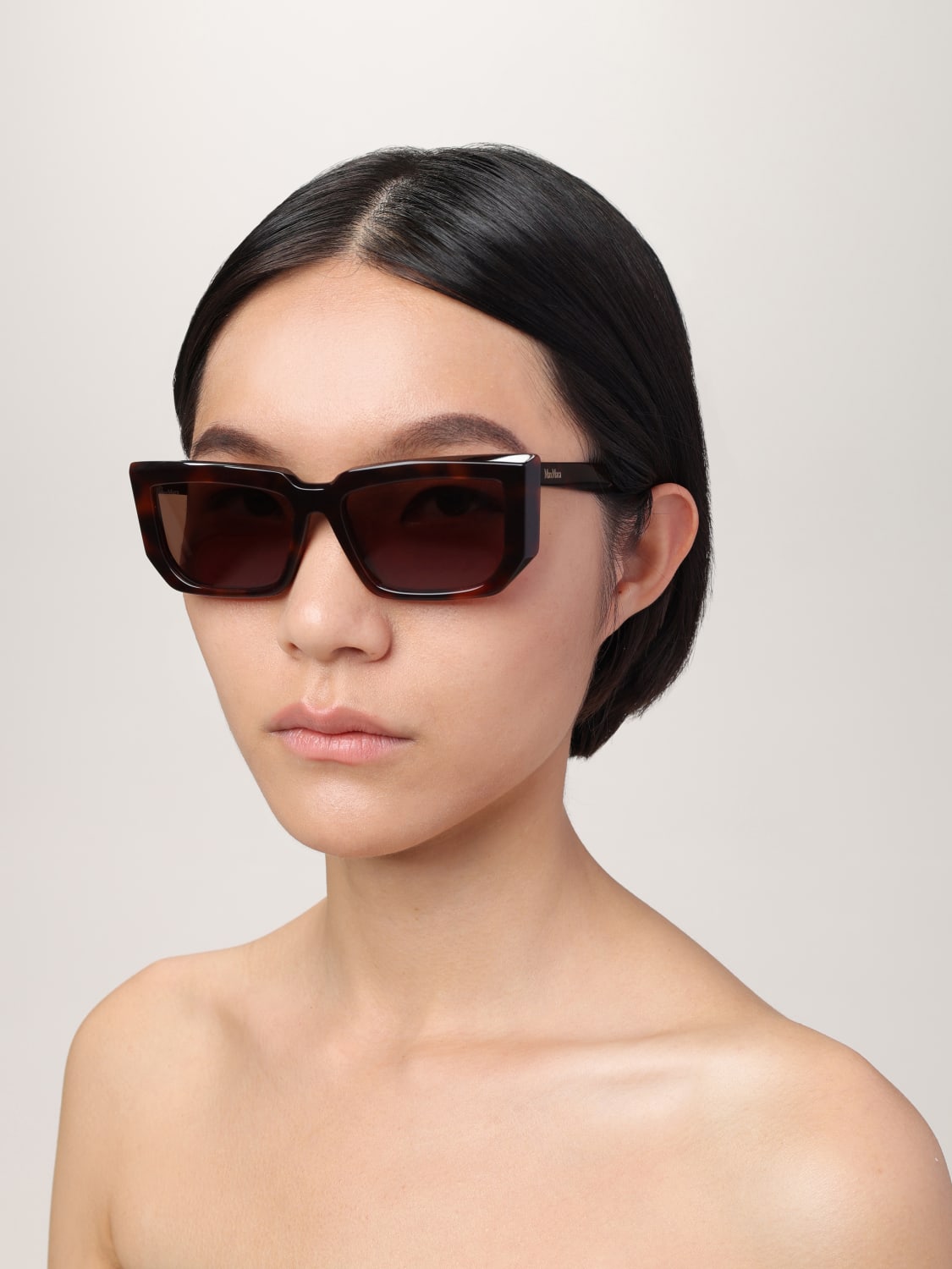 MAX MARA SUNGLASSES: Sunglasses woman Max Mara, Brown - Img 2