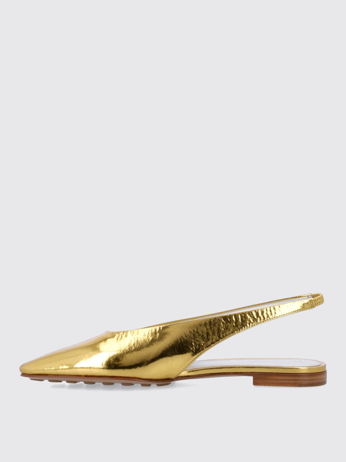 BOTTEGA VENETA: Flat shoes woman - Gold | Bottega Veneta