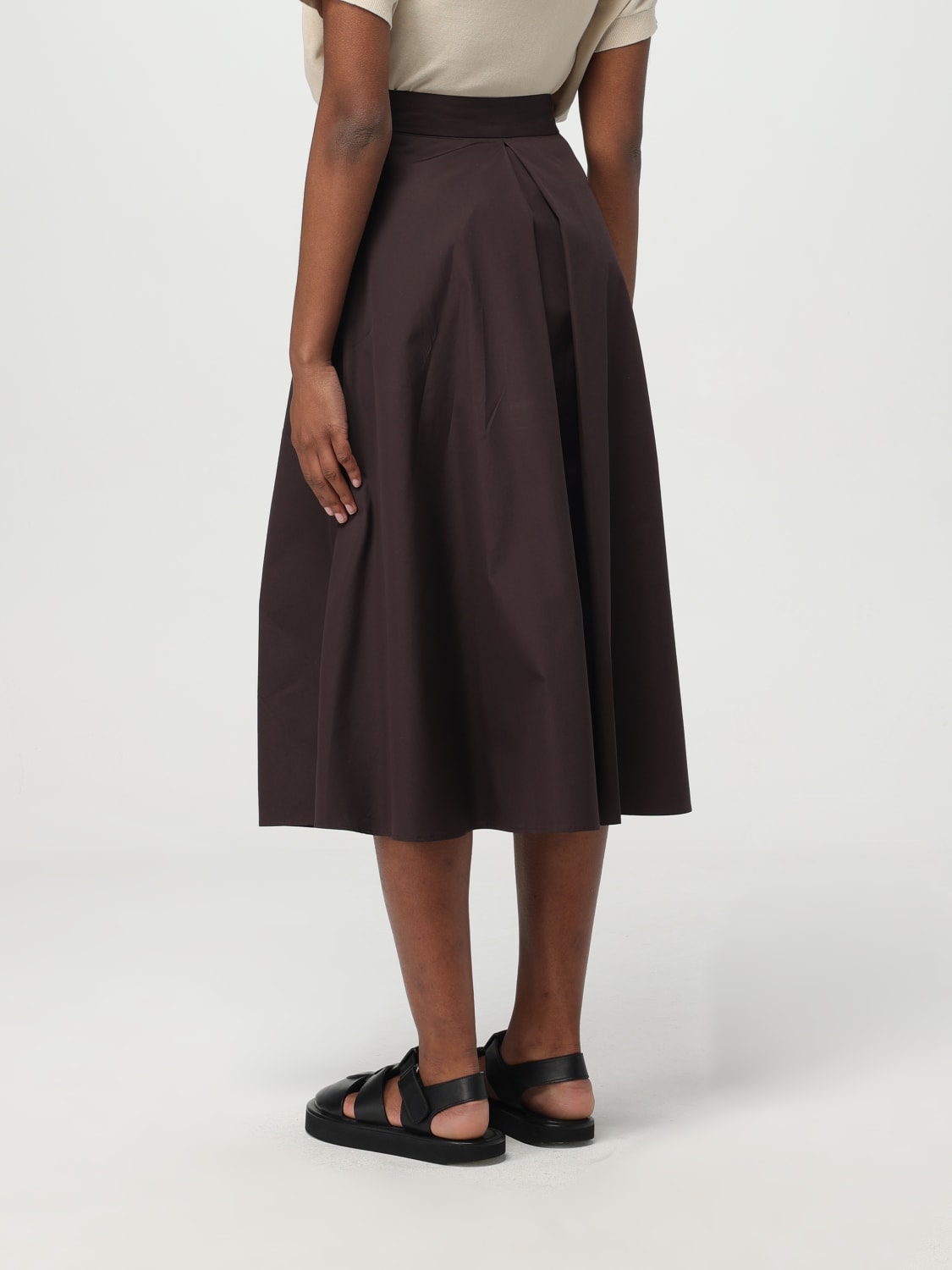 スカート Mardi Mercredi Eco Leather Accordion Pleated Skirt Brown S50 Christian Dior 100% wool Midi length box Pleated skirt M
