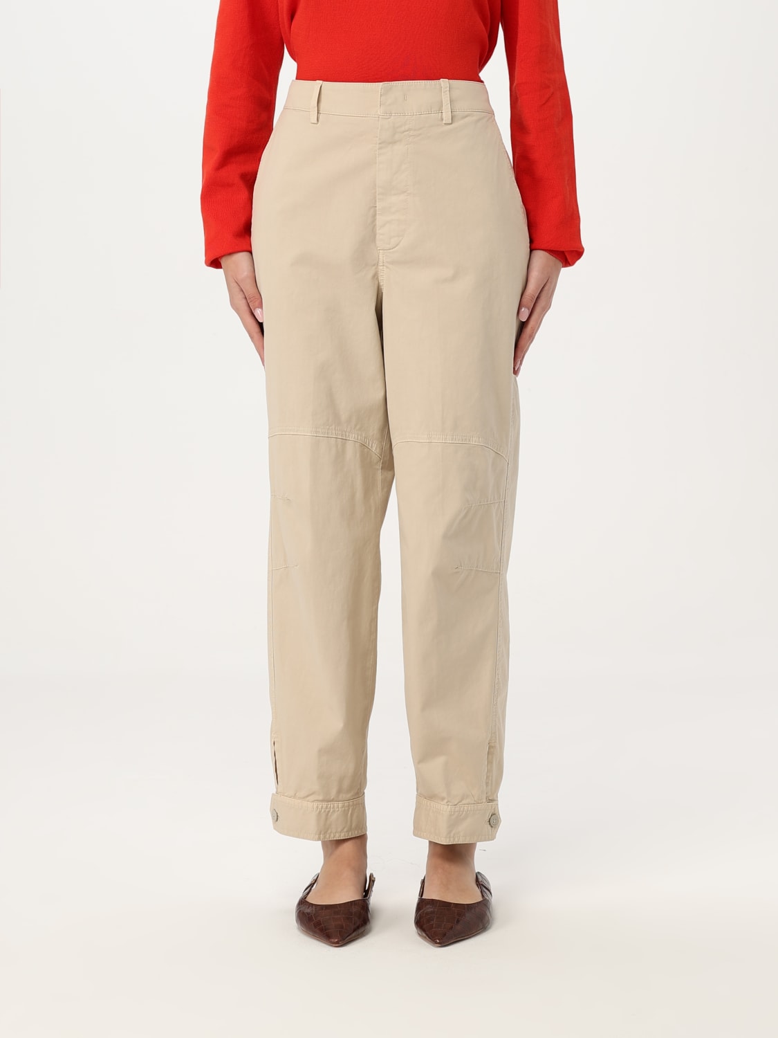 パンツ DONDUP Woman Pants Sand DP809GSE046DIZ1 010 DONDUP: Pants woman - Sand | Dondup pants DP809GSE046DIZ1