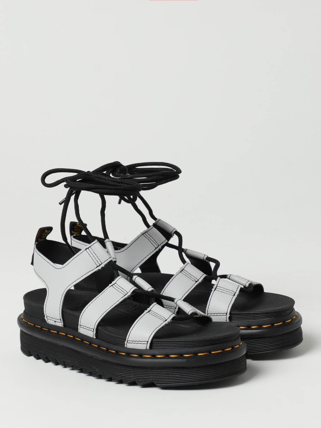 DR. MARTENS HEELED SANDAL: Shoes woman Dr. Martens, Grey - Img 2