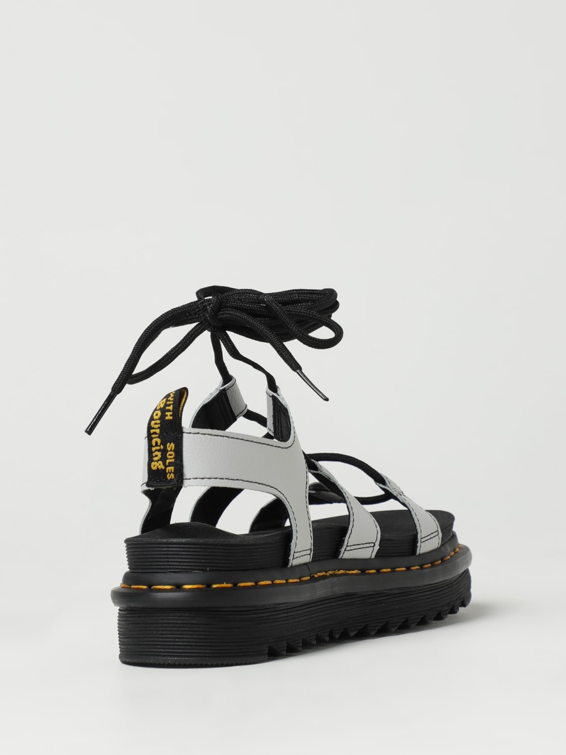DR. MARTENS HEELED SANDAL: Shoes woman Dr. Martens, Grey - Img 3