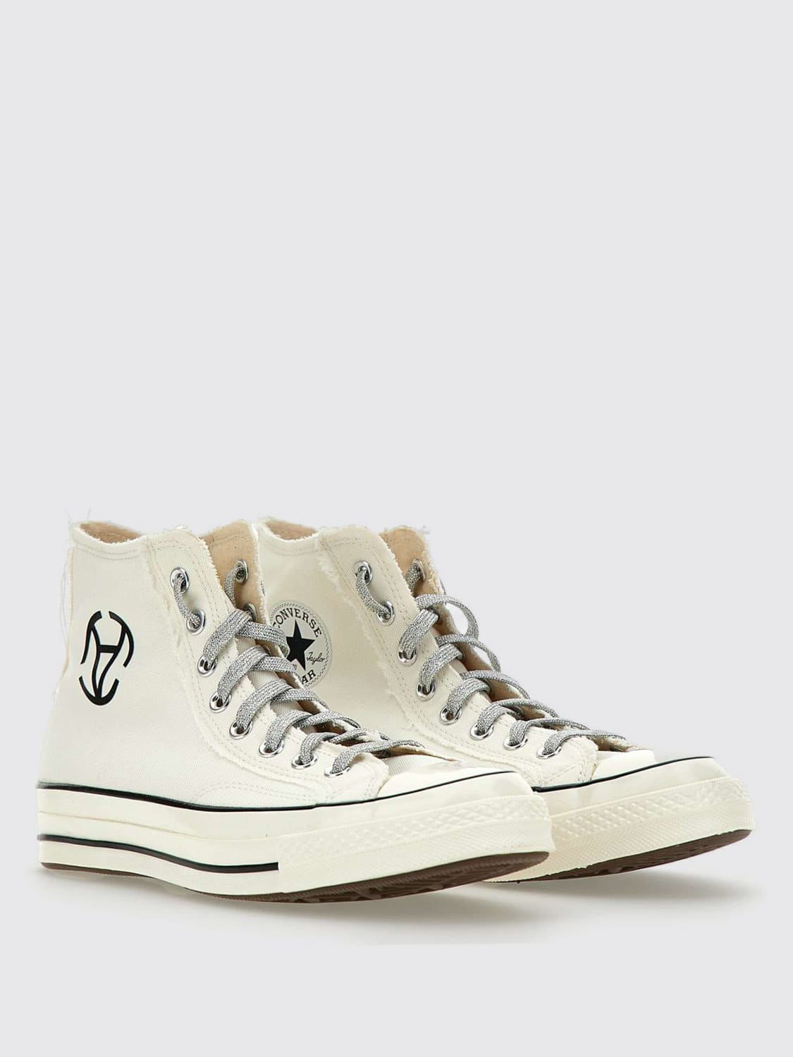 CONVERSE SNEAKERS: Sneakers Chuck 70 Slam Jam x Converse in canvas , Bianco - Img 2