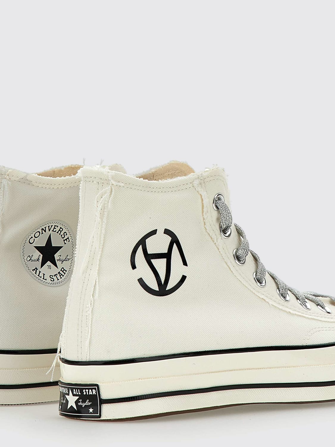 CONVERSE SNEAKERS: Sneakers Chuck 70 Slam Jam x Converse in canvas , Bianco - Img 4