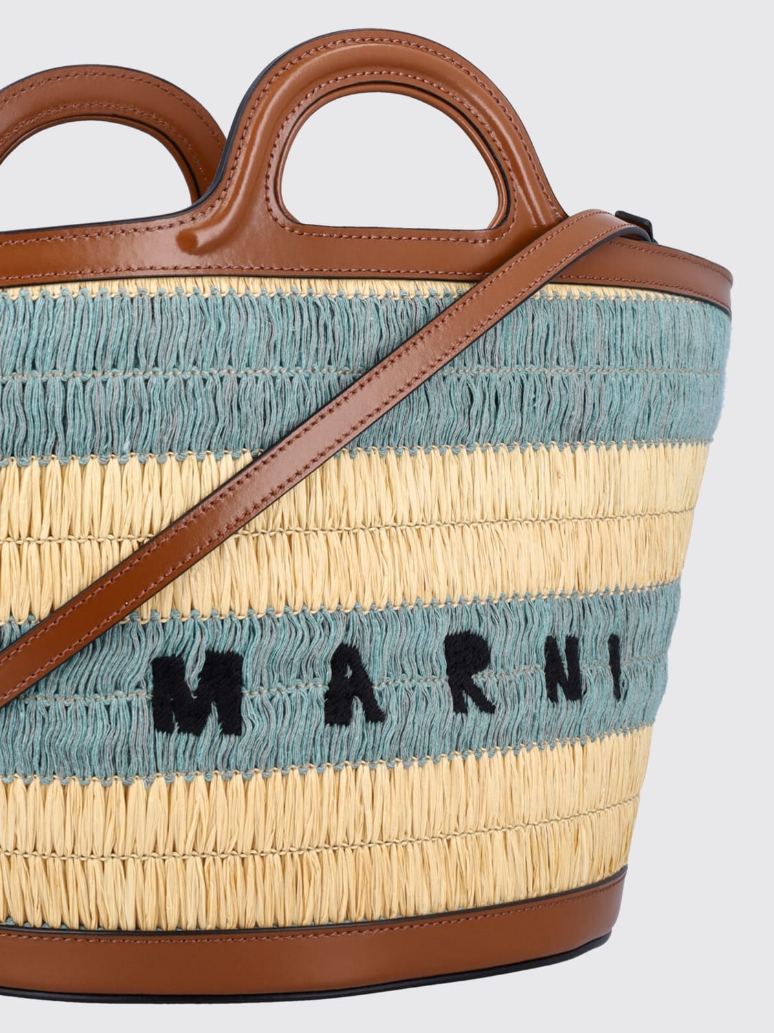 ハンドバッグ MARNI Woman Handbag Sand BMMP0068Q8P8273 ZO907 Beige leather shoulder bag with Marni Mending | Marni