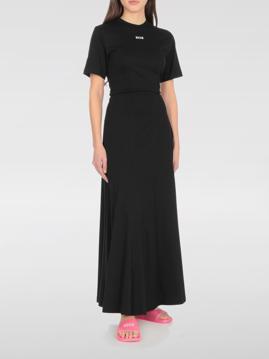 MSGM: Flat sandals woman - Fuchsia | MSGM flat sandals