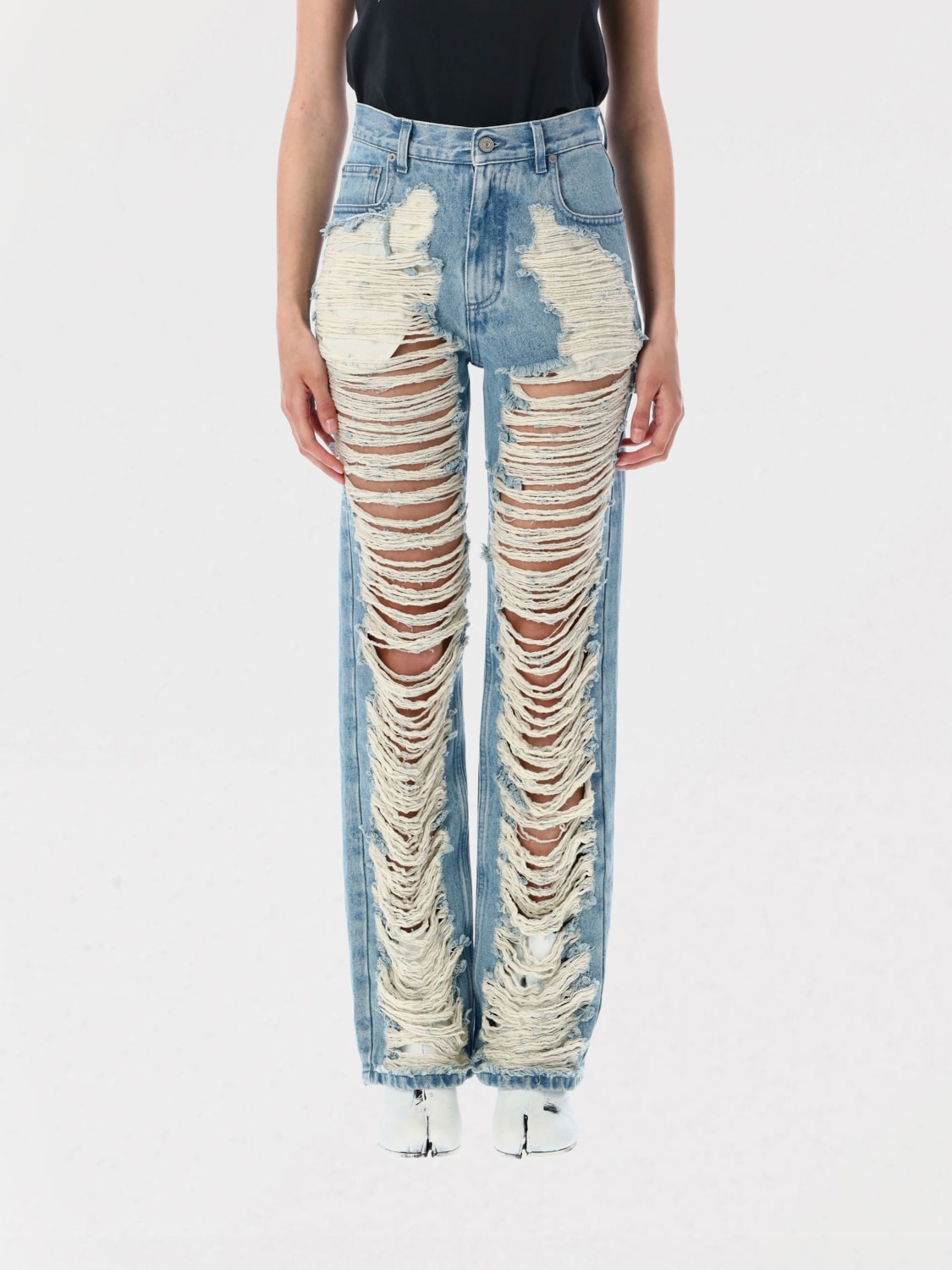 デニム・ジーパン MM6 MAISON MARGIELA Woman Jeans Denim S62LB0199M30018 962 MM6 MAISON MARGIELA: Jeans woman - Denim | Mm6 Maison