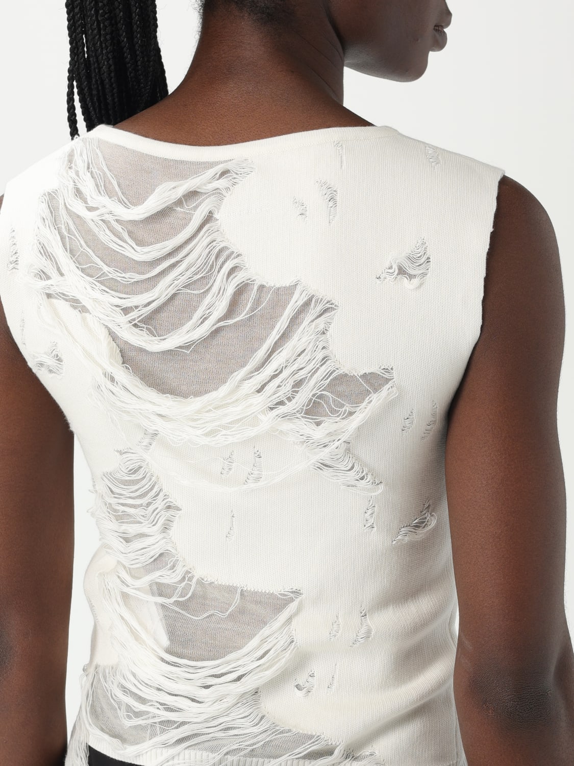 MM6 MAISON MARGIELA TOP: Top damen Mm6 Maison Margiela, Weiß - Img 5