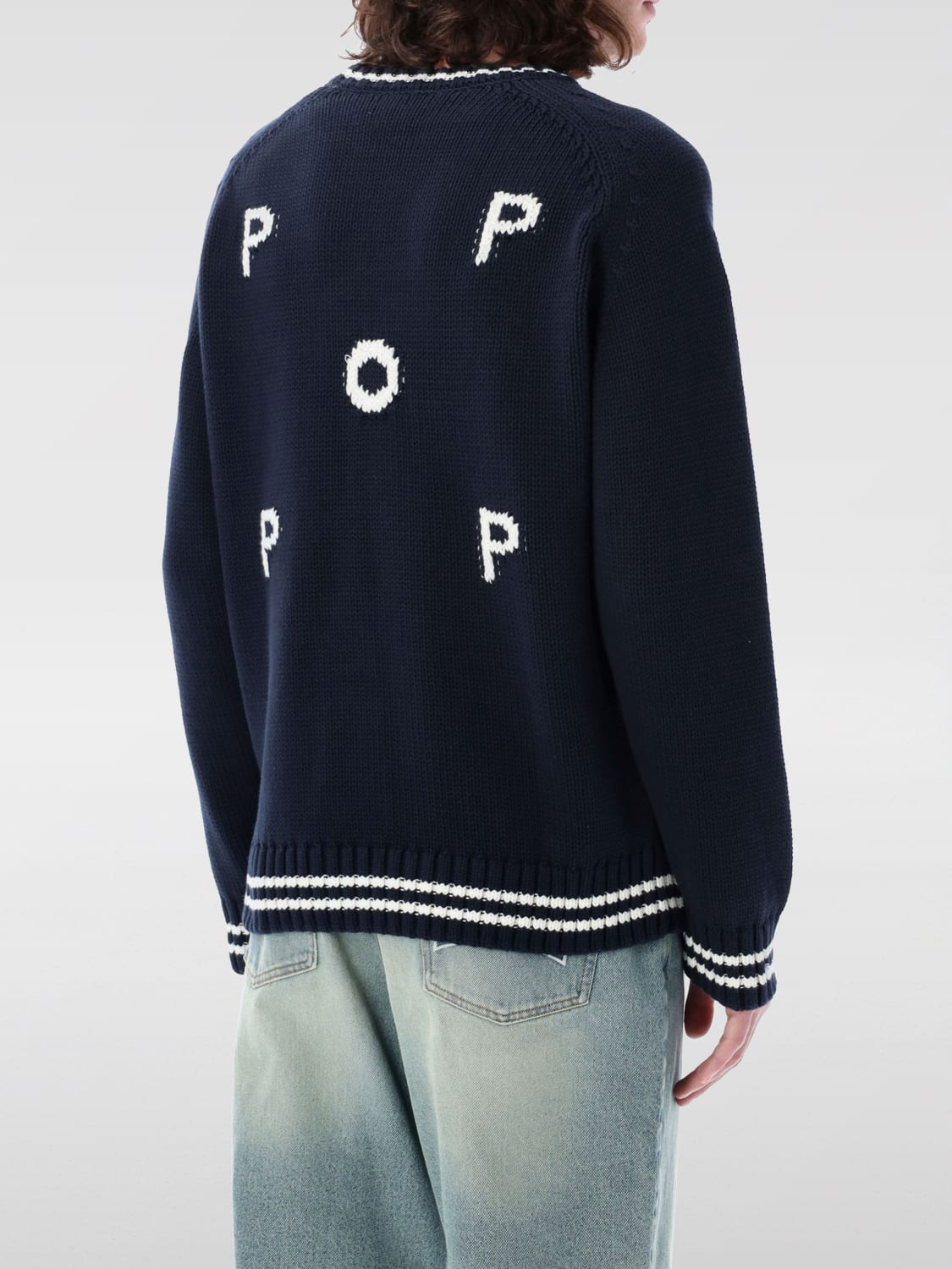 ニット・セーター POP TRADING COMPANY Men Sweater POPSS2506002 NAVY POP TRADING COMPANY: Sweater men - Blue | Pop Trading