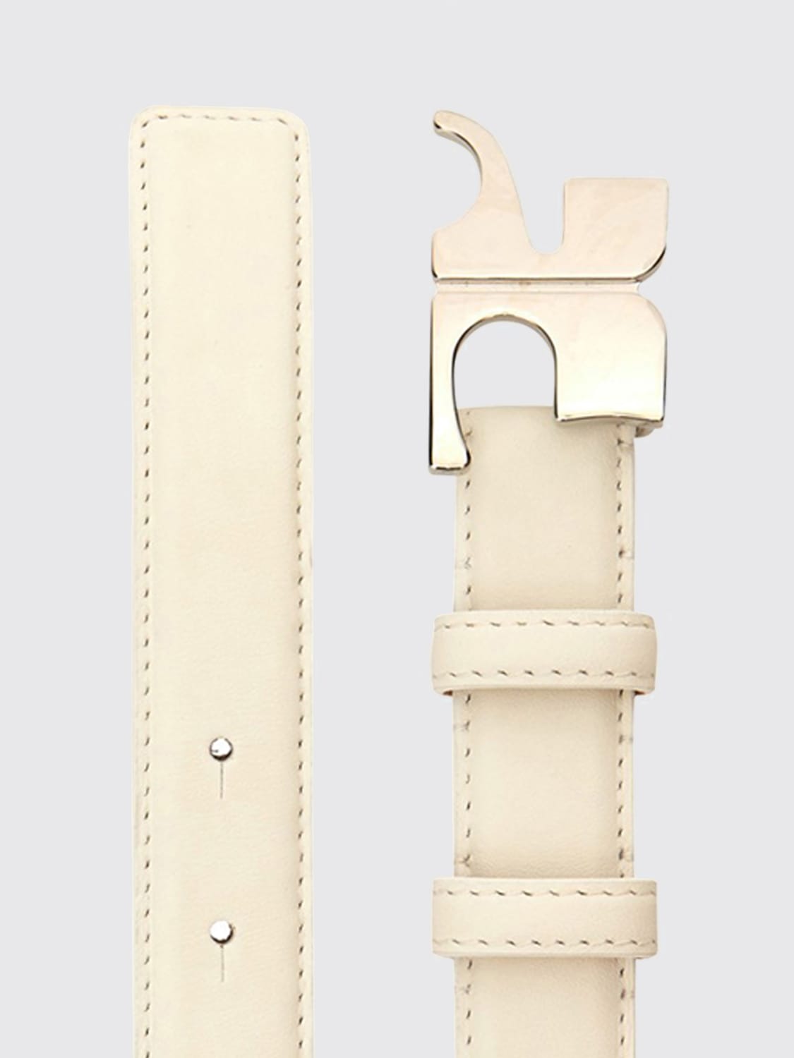 COURRÈGES 皮带: 皮带 女士 CourrÈges, 白色 - Img 3