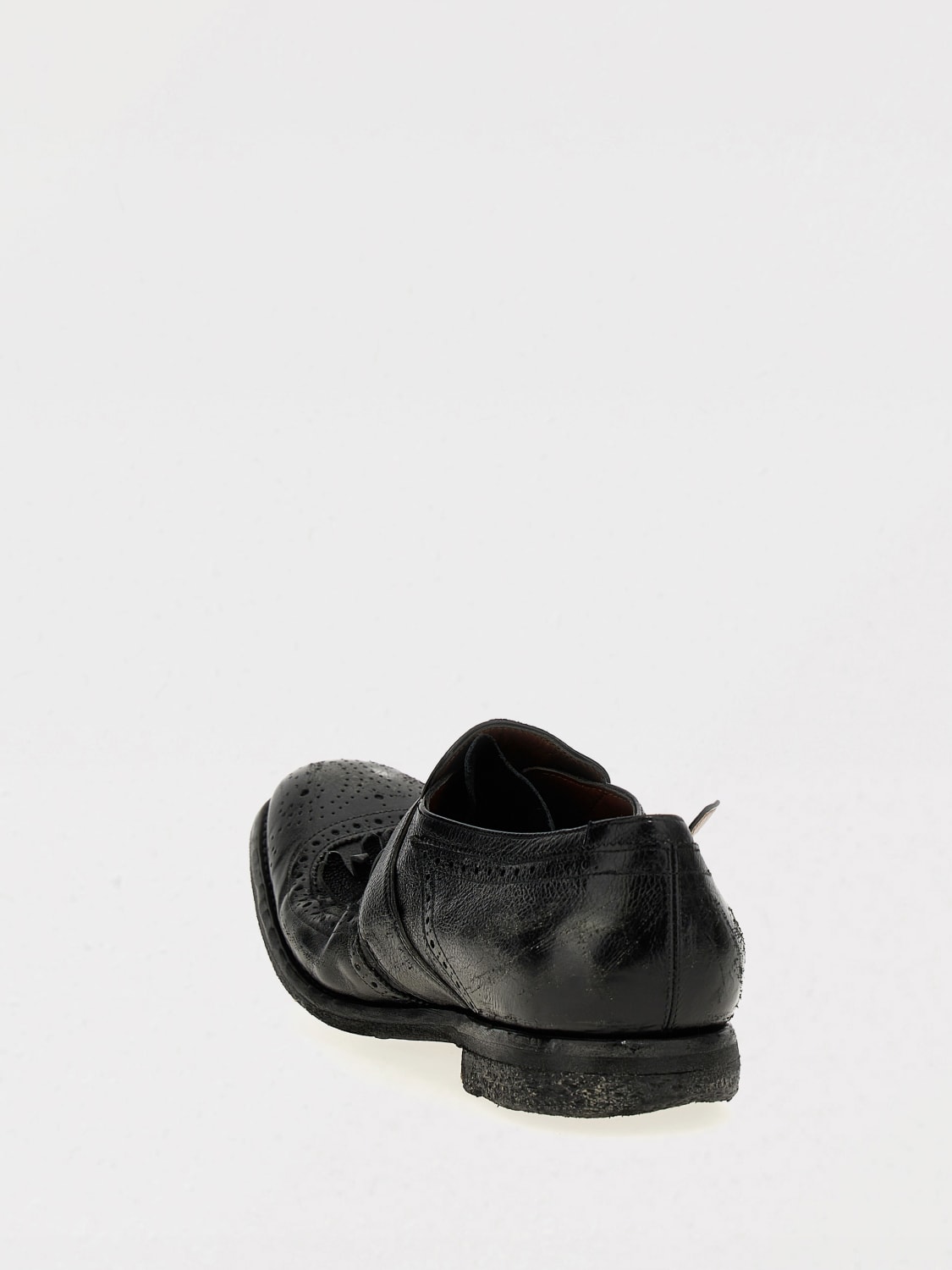 CHURCH'S SCARPE STRINGATE: Monk Strap Shanghai Church's in nappa used con motivo brogue , Nero - Img 3