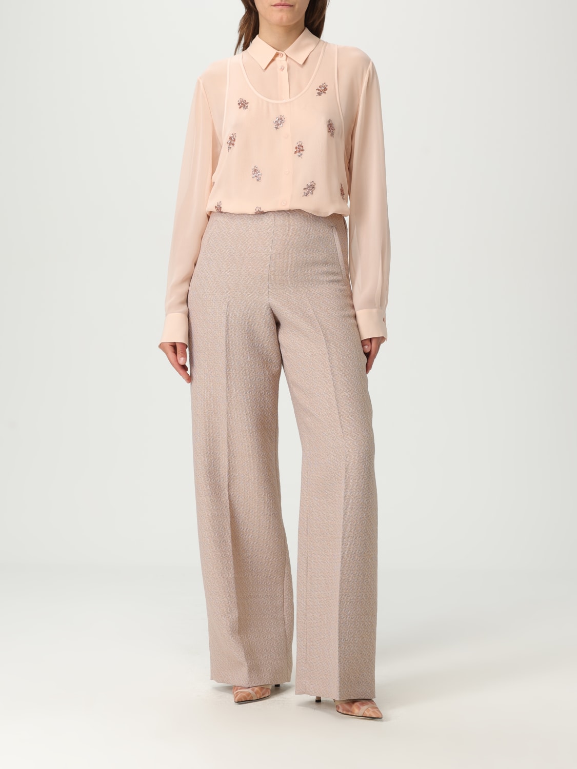 Tシャツ・カットソー FENDI SS25 Fendi Shirts Pink (FS8251 AQ33F1RX0) FENDI: T-shirt woman - Pink | Fendi shirt FS8251AQ33 online