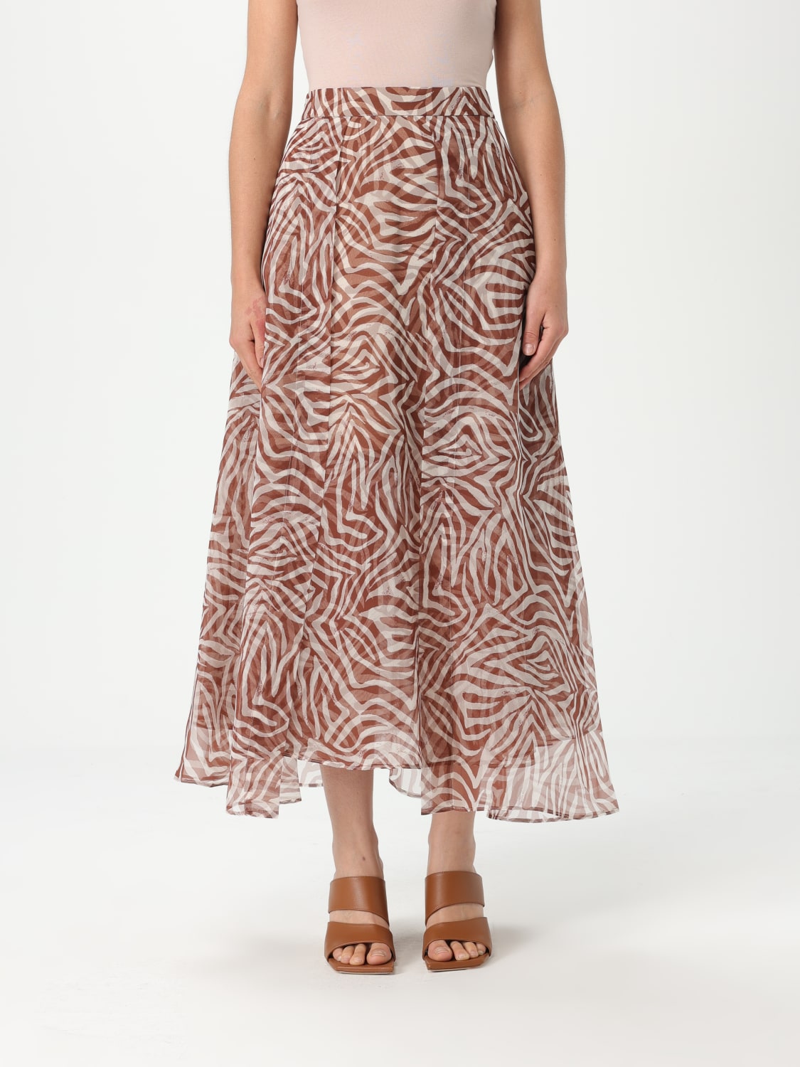 スカート Brunello Cucinelli Gonna In Seta Gonna midi in seta in Beige - Brunello Cucinelli | Mytheresa