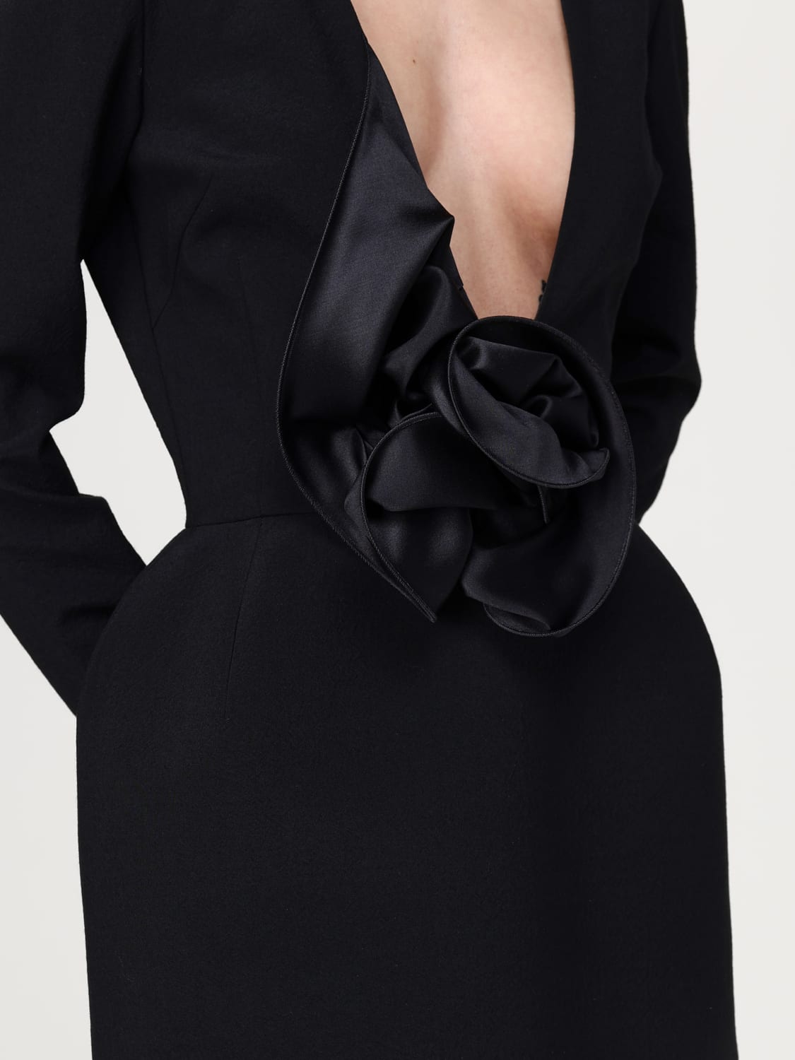 MAGDA BUTRYM ABITO: Abito mini Magda Butrym in lana , Nero - Img 4