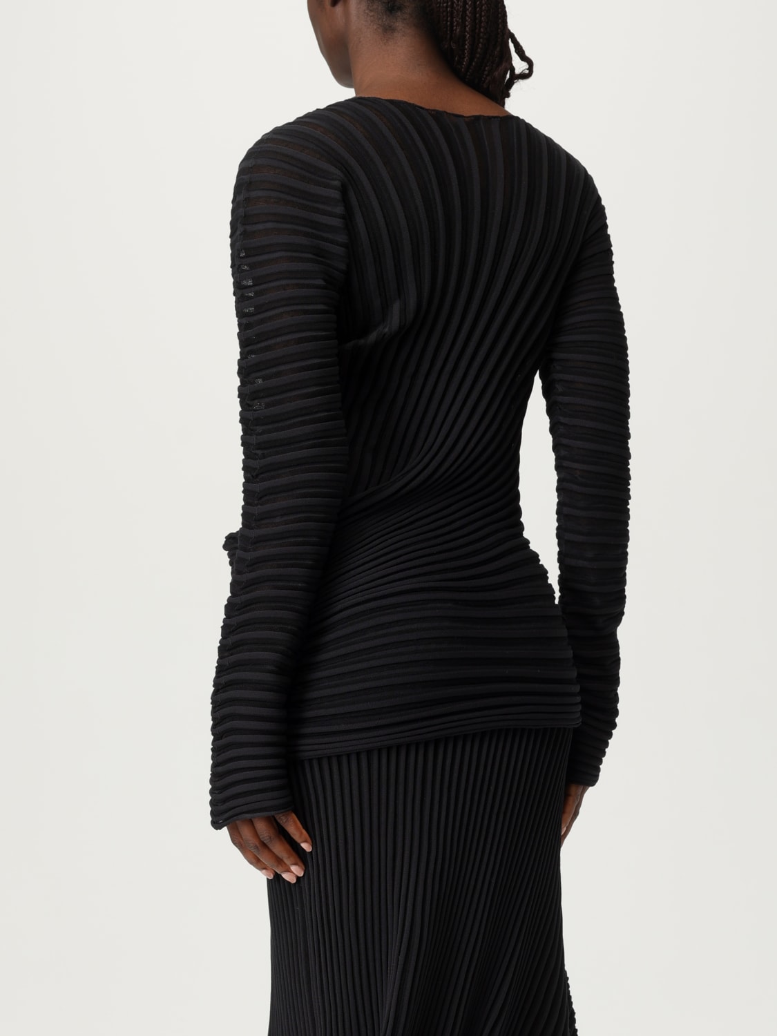 ISSEY MIYAKE: Top woman - Black | Issey Miyake top IM56KN823