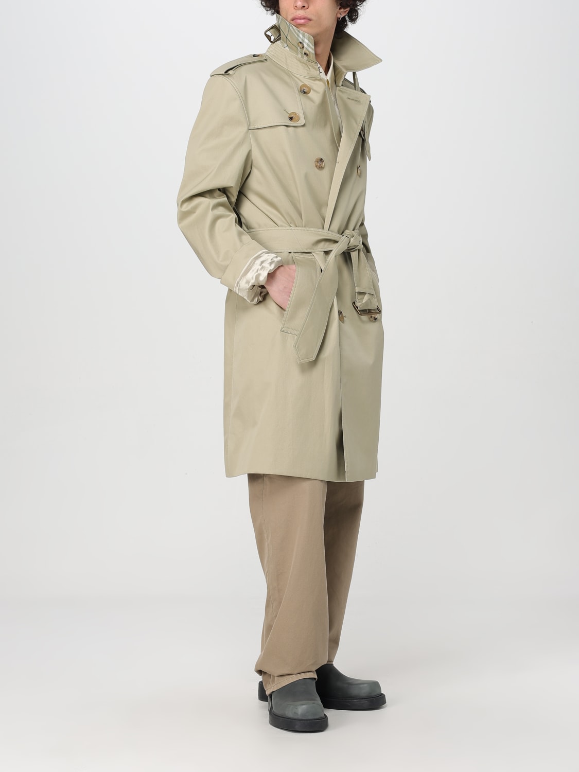 BURBERRY PANTS: Pants men Burberry, Beige - Img 2